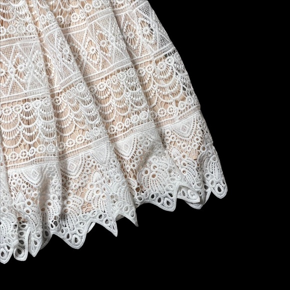 Socialite White Lace Strapless Mini Dress S - Picture 9 of 10
